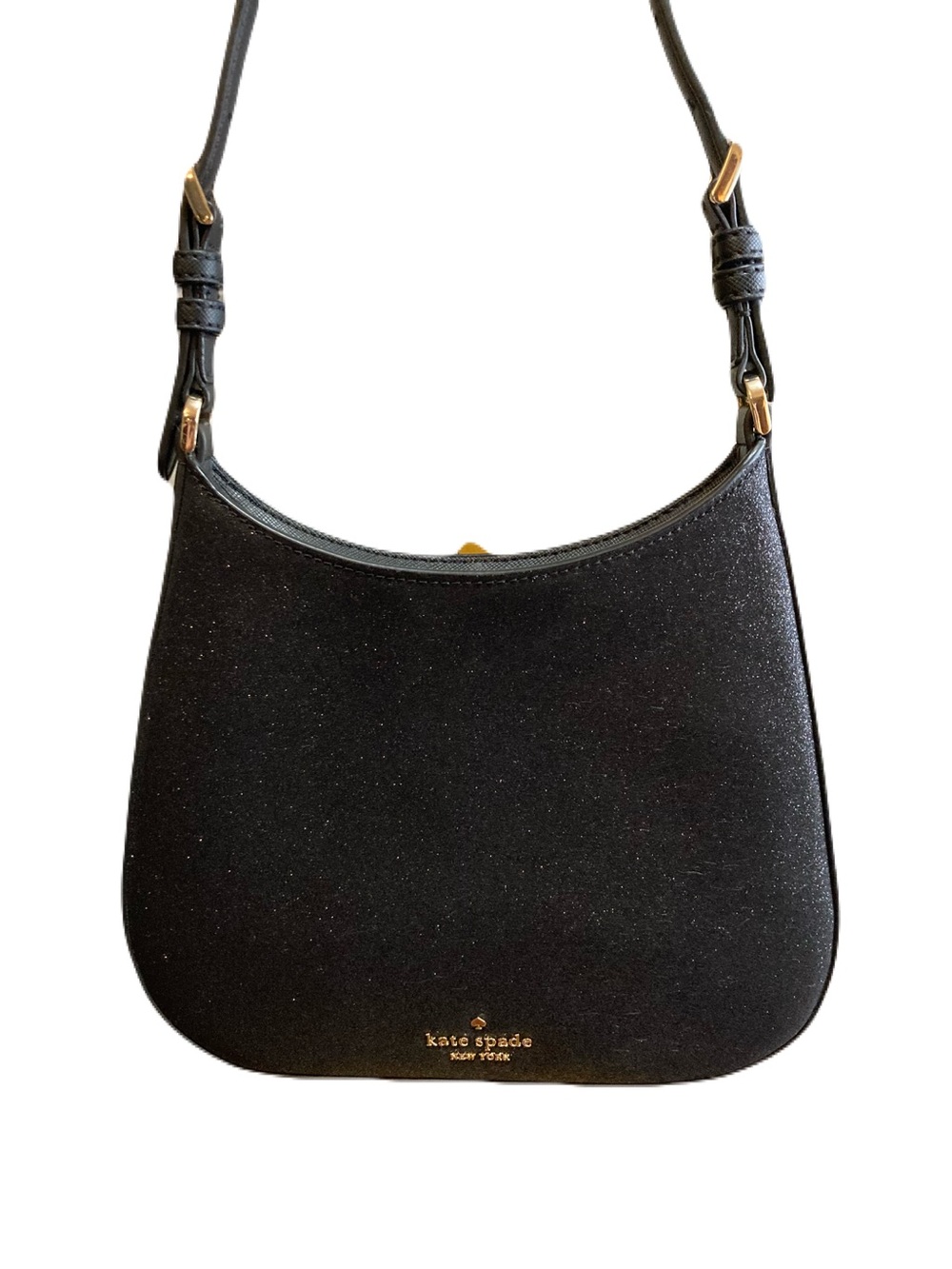 Kate Spade New York Black Glimmer Glitter Small Shoulder Bag | Style KE461001